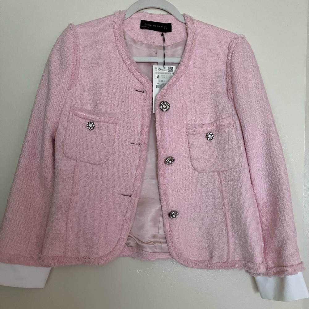 Zara Pink Jacket New With Tags